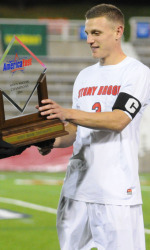 Stony Brook, NY - November 13, 2011: America East men's soccer championship - Stony Brook University vs. University of Hartford at LaValle Stadium. Final score: Stony Brook 4 - Hartford 2. (Photo by James Escher)