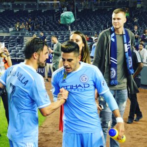 NYCFC victory 4-1 Chicago Fire FC, David Villa scored two goals/#nbamak