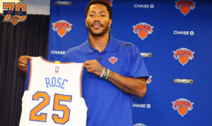 Derrick Rose at Knicks/getty image 