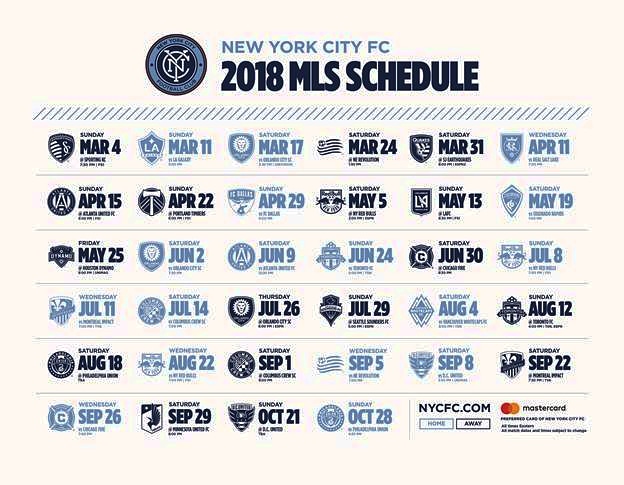NYCFC Schedule