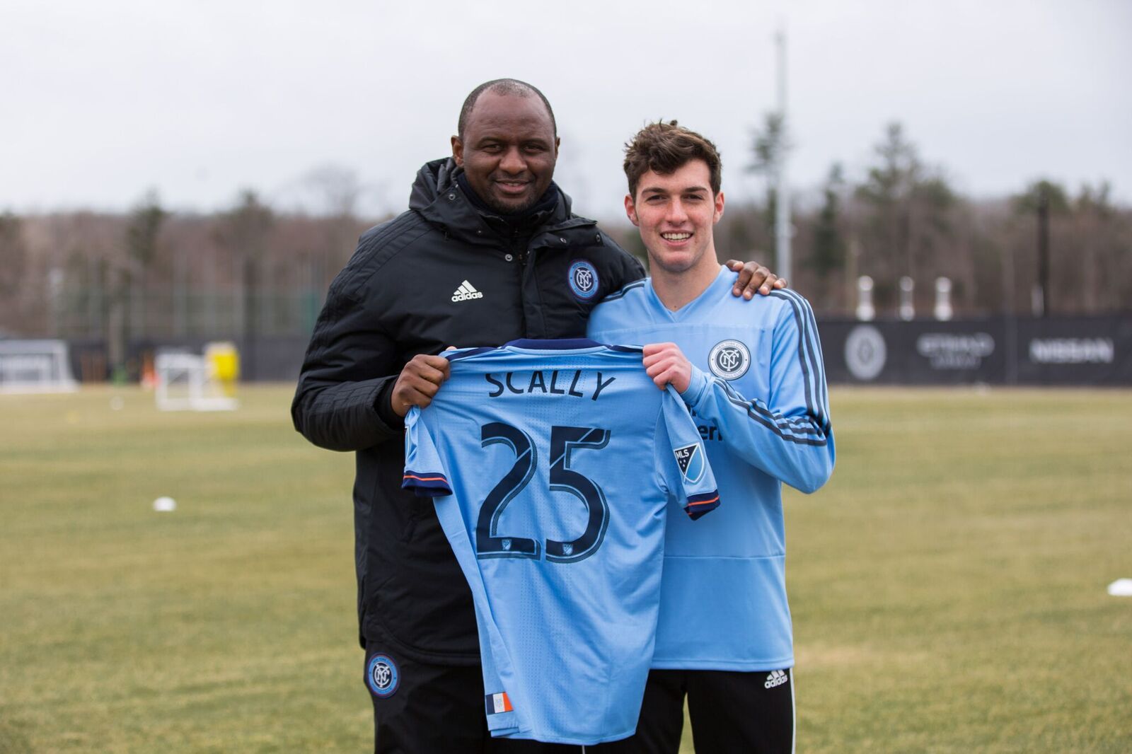 Joe Scally and Patrick Vieira