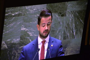 President of Montenegro Jakov Milatovic at UNGA 78, NYC, September 21, 2023. Foto credit Ita -Balkanpress