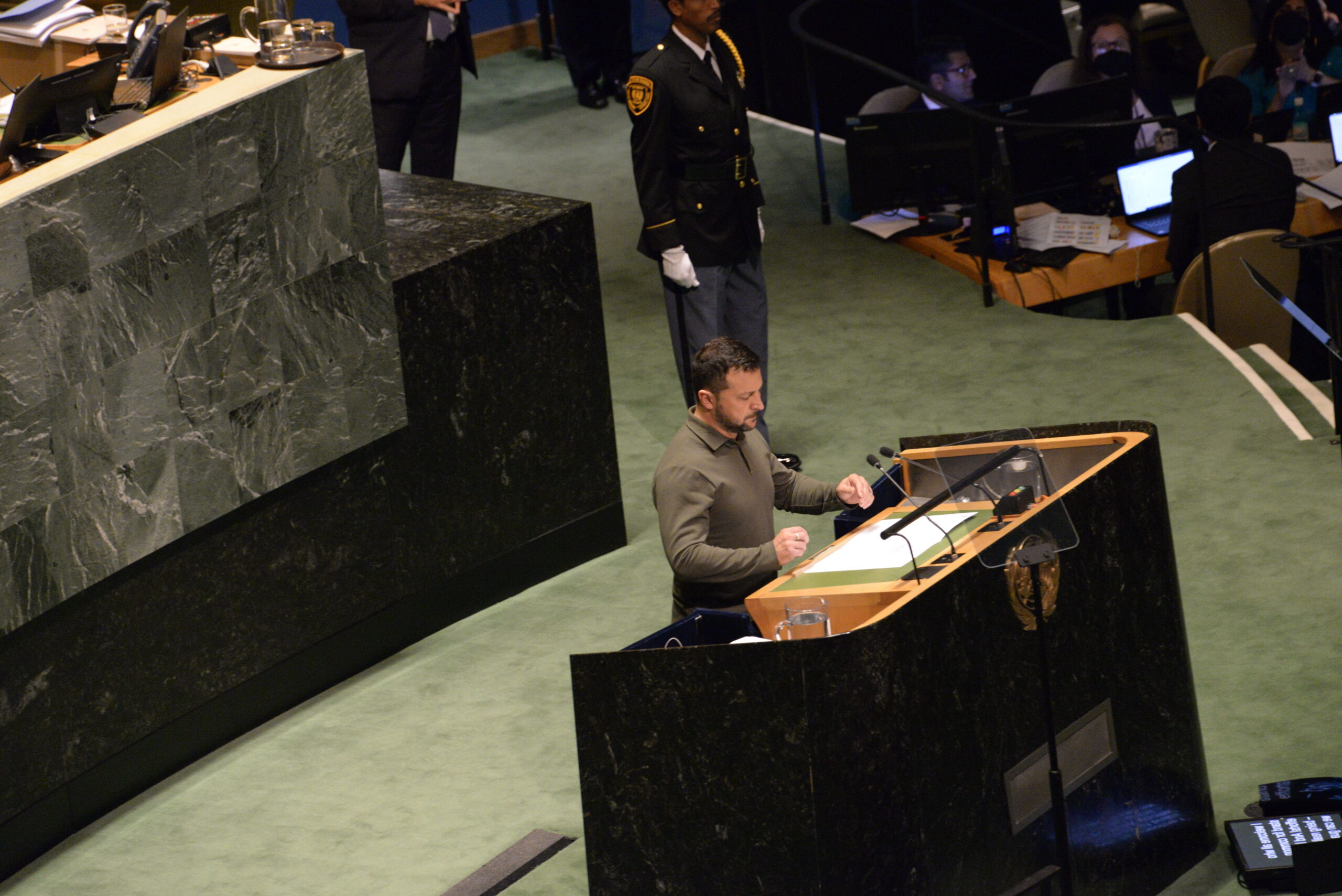 Zelenskyy’s speech to the UN General Assembly September 20, 2023. Foto credit Ita- balkanpress 