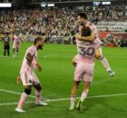 Messi scored for Miami CF at Red Bull Arena in NJ. Credit balkanpress