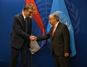 Aleksandar Vučić at the UNGA-79 . Foto credit BalkanPress