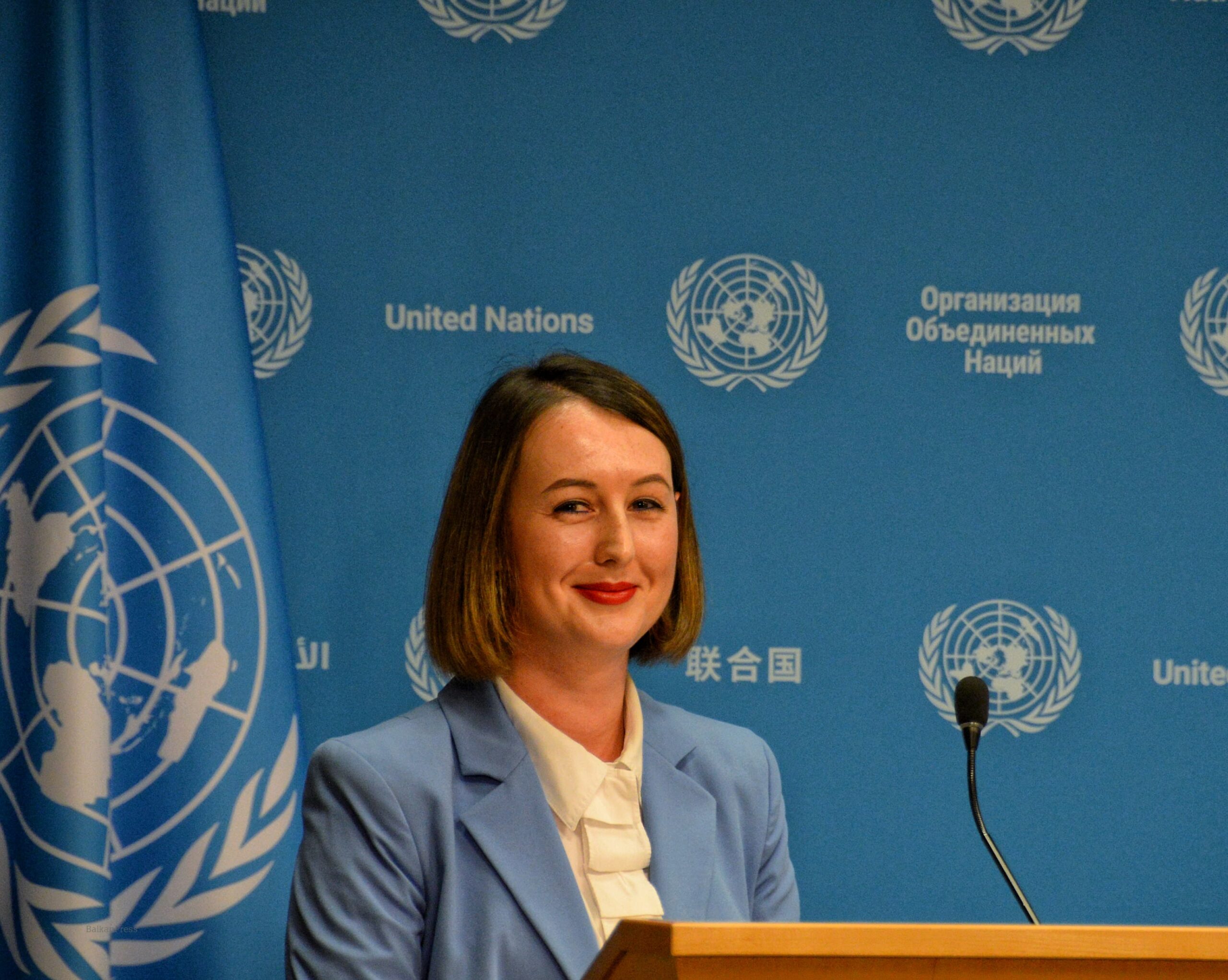 Public Relations officer Laura Miklic representing Slovenian permanent mission in the United Nations headquarters in NYC. Foto credit Ita/BalkanPress