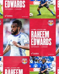New York Red Bulls Sign Canadian Defender Raheem Edwards
