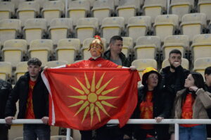 World cup Qualifying Macedonian football squad line ups vs Wales at Tose Proeski Arena Skopje, Macedonia. Foto credit Ita for BalkanPress