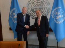 Secretary-General with H.E. Mr. Youssef Raggi, Minster for Foreign Affairs and Emigrants, Republic of Lebanon