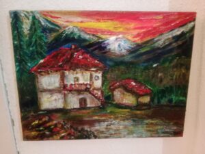 Art: Macedonian traditional house 