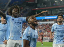8 Perea scored goal for NYCFC vs RBNY making 1-1 draw. Foto credit Ita© BalkanPress