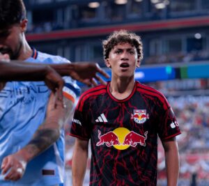 Red Bull New York Forward Julian Hall. Foto credit RBNY editorial purposes