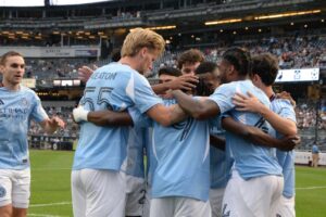 NYCFC scored celebration penalty goal vs Philadelphia Union. Foto credit Ita© BalkanPress 